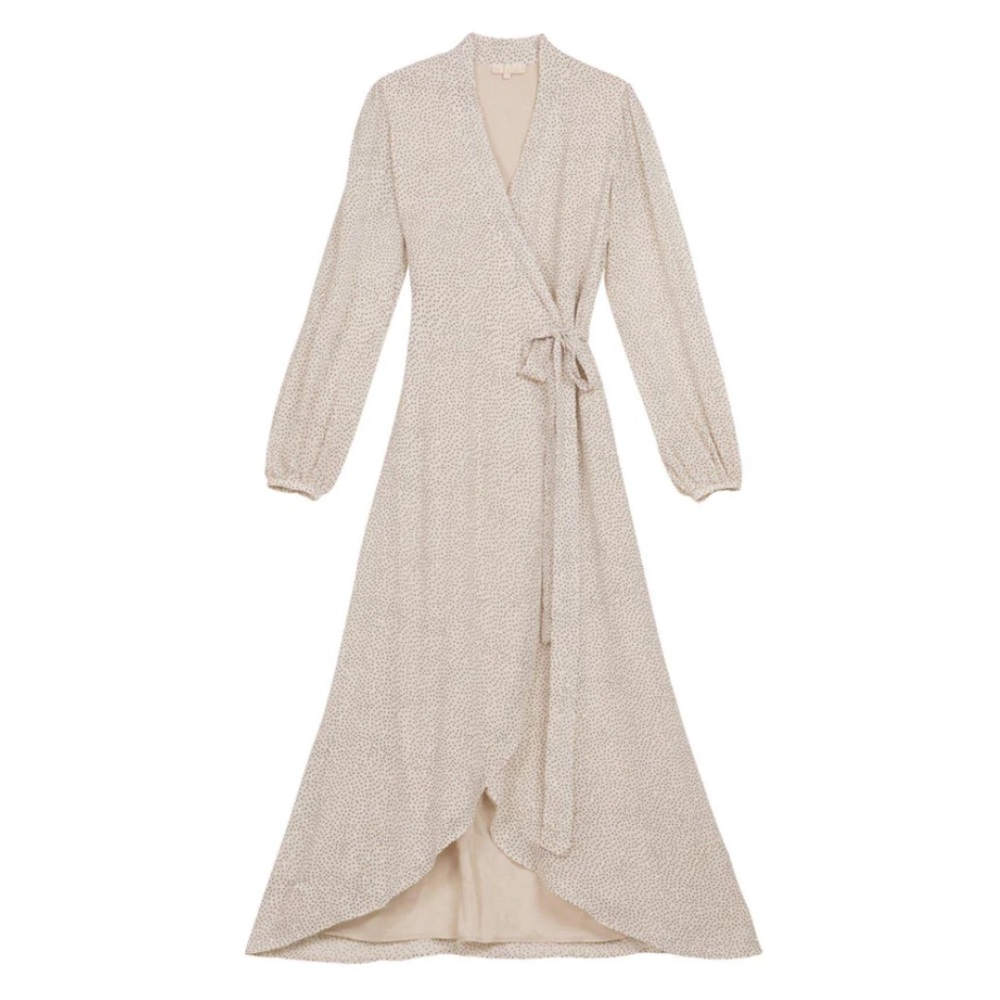 ByTiMo | Delicate Wrap Around Midi Dress| Polka dot